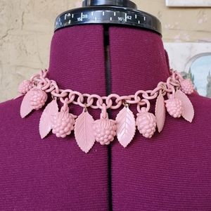 Vintage celluloid berry necklace